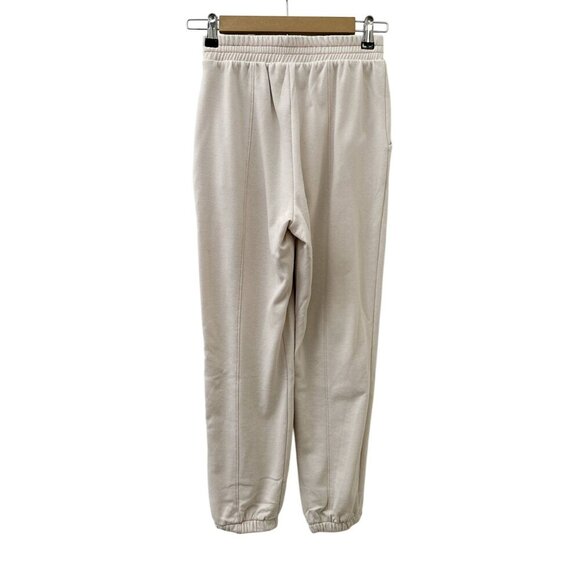 Le Lis Fleece Elastic Waist Pull On Jogger Pants Lined Pockets Beige Women XS - Picture 2 of 11
